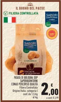 PATATA DI BOLOGNA DOP SAPORI&DINTORNI CONAD PERCORSO QUALITA