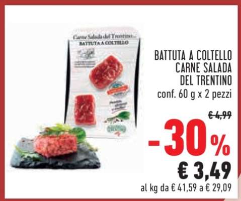 BATTUTA A COLTELLO CARNE SALADA DEL TRENTINO