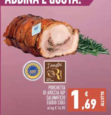 PORCHETTA DI ARICCIA IGP SALUMIFICIO EGIDIO CIOLI