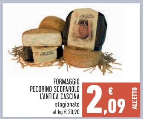 Formaggio Pecorino Scoparolo L'Antica Cascina