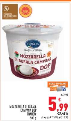 MOZZARELLA DI BUFALA CAMPANA DOP FRANCIA