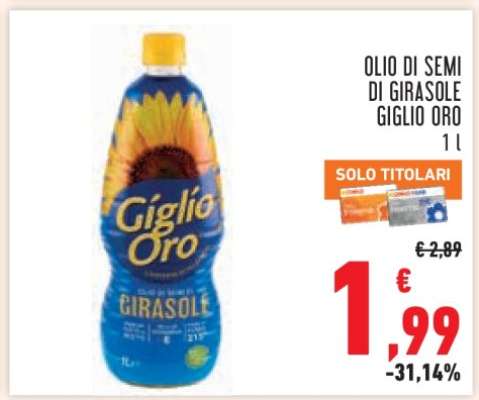 Olio di Semi di Girasole Giglio Oro