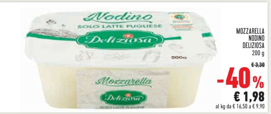 MOZZARELLA NODINO DELIZIOSA 200 g