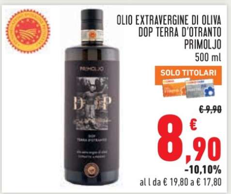 Olio extravergine di oliva DOP Terra d'Otranto Primoljo