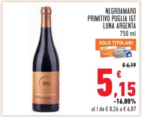 NEGROAMARO PRIMITIVO PUGLIA IGT LUNA ARGENTA