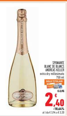 SPUMANTE BLANC DE BLANCS ANDREAS KELLER