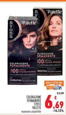 COLORAZIONE PERMANENTE SYOSS PALETTE