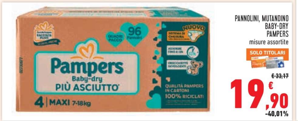 PANNOLINI, MUTANDINO BABY-DRY PAMPERS