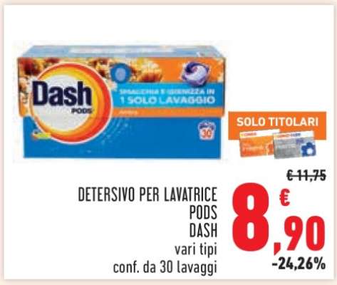 DETERSIVO PER LAVATRICE PODS DASH