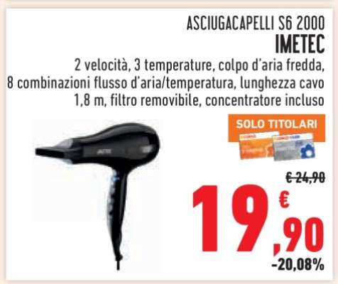 ASCIUGACAPELLI S6 2000 IMETEC