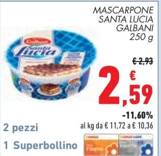 MASCARPONE SANTA LUCIA GALBANI 250 g