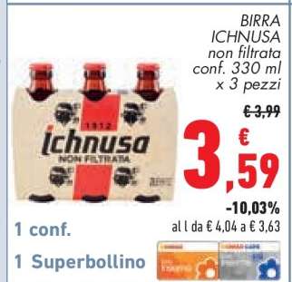 Birra Ichnusa non filtrata