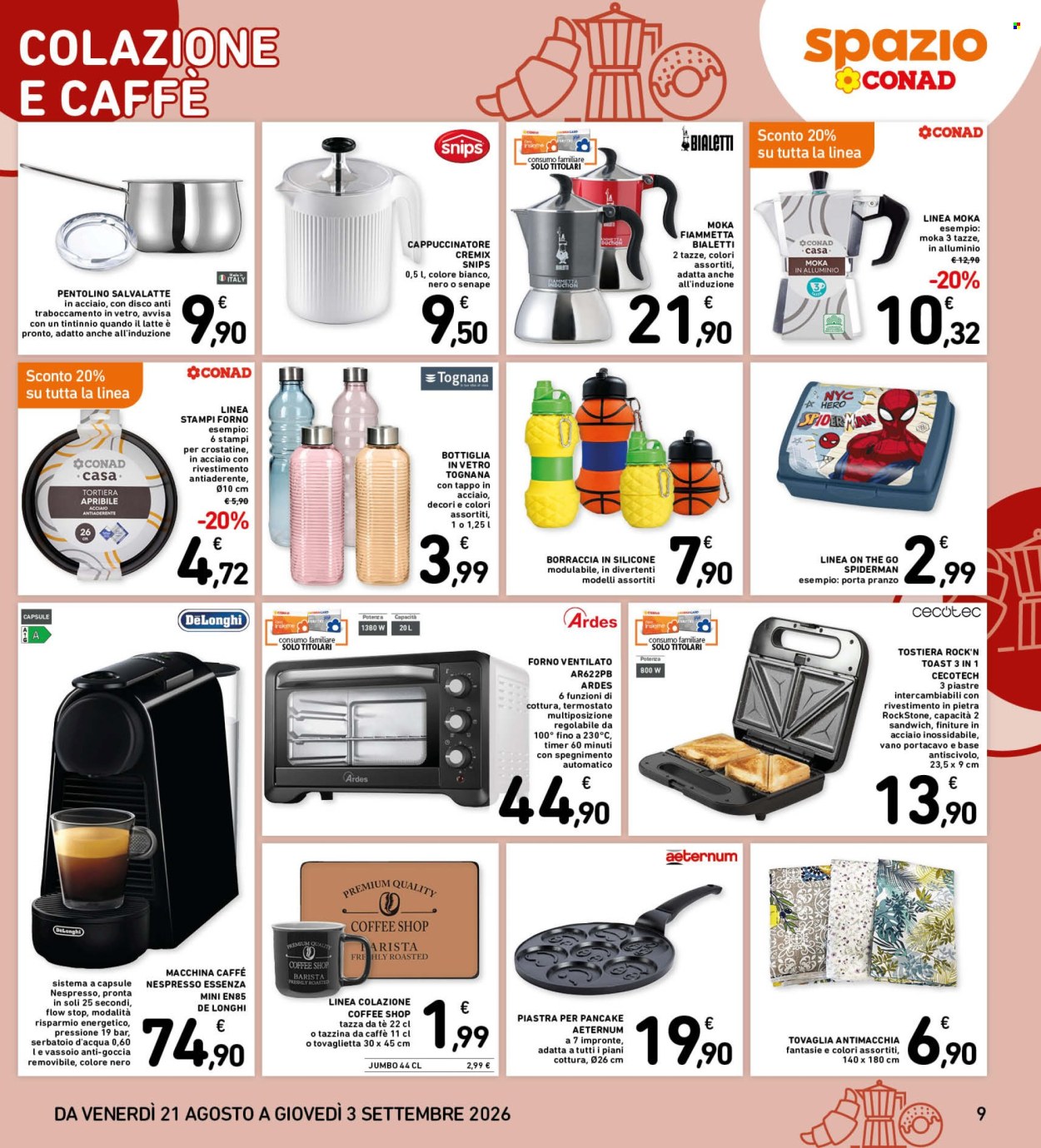 Leták Spazio Conad - 21.8.2026 - 3.9.2026. Strana 9