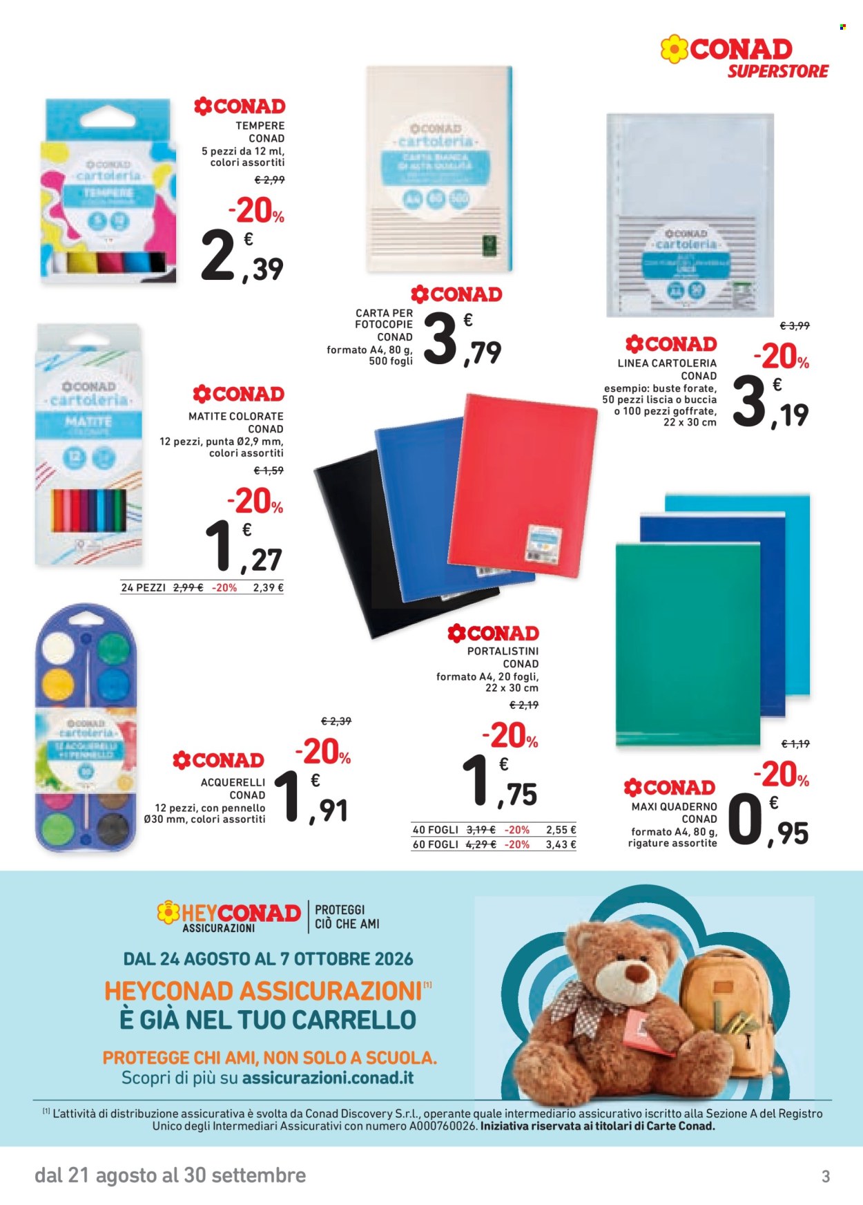 Leták Conad Superstore - 21.8.2026 - 30.9.2026. Strana 3