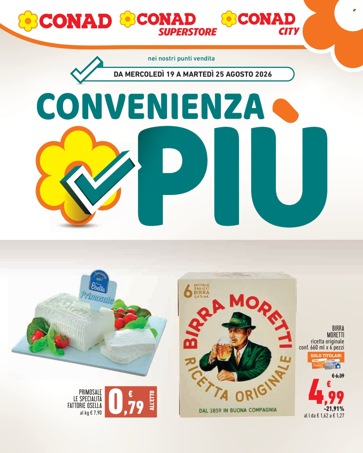 Volantino Conad - 19/8/2026 - 25/8/2026. Pagina 1