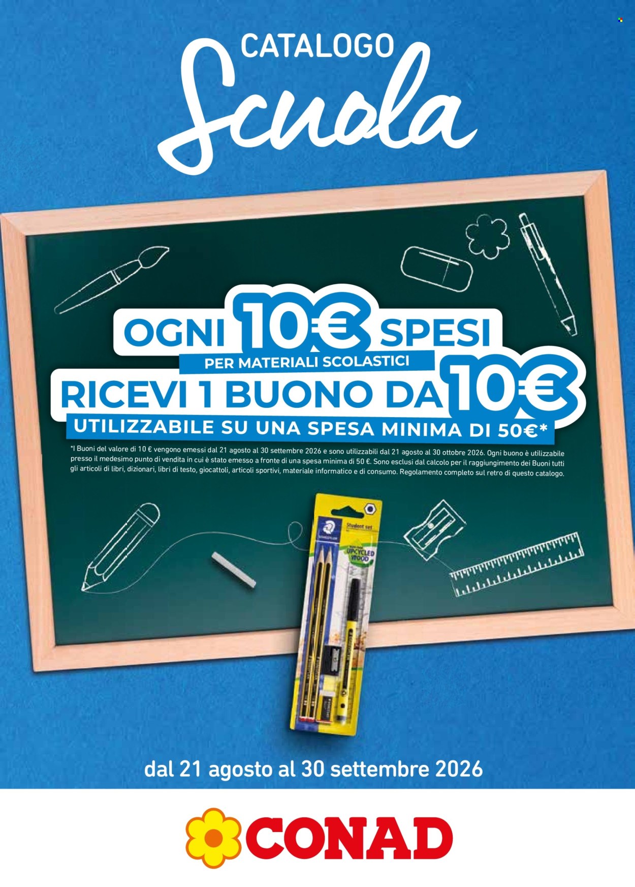 Volantino Conad - 21/8/2026 - 30/9/2026. Pagina 1