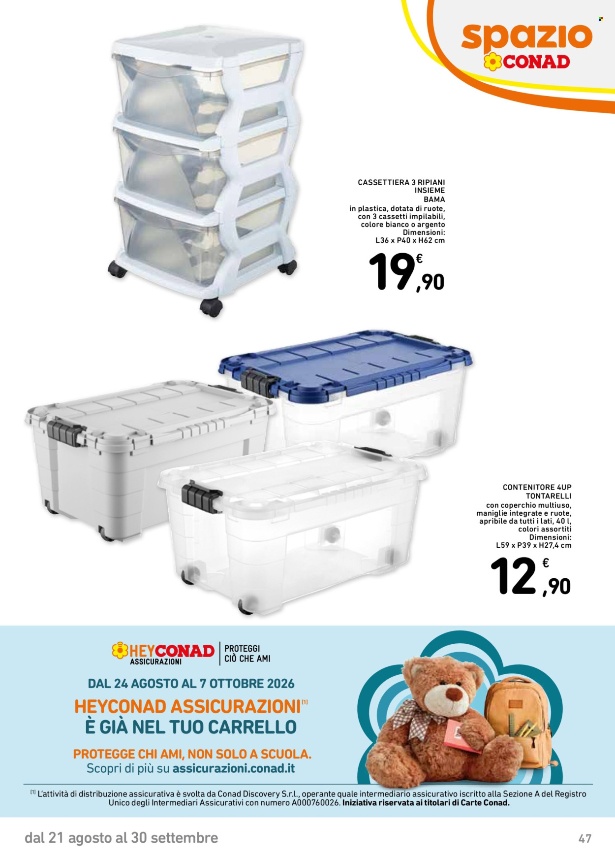 Leták Spazio Conad - 21.8.2026 - 30.9.2026. Strana 47