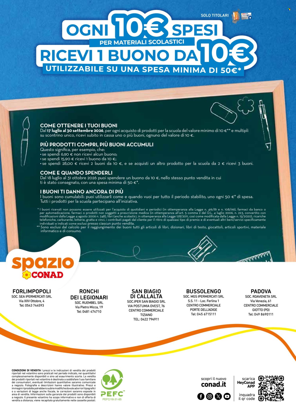 Leták Spazio Conad - 21.8.2026 - 30.9.2026. Strana 28