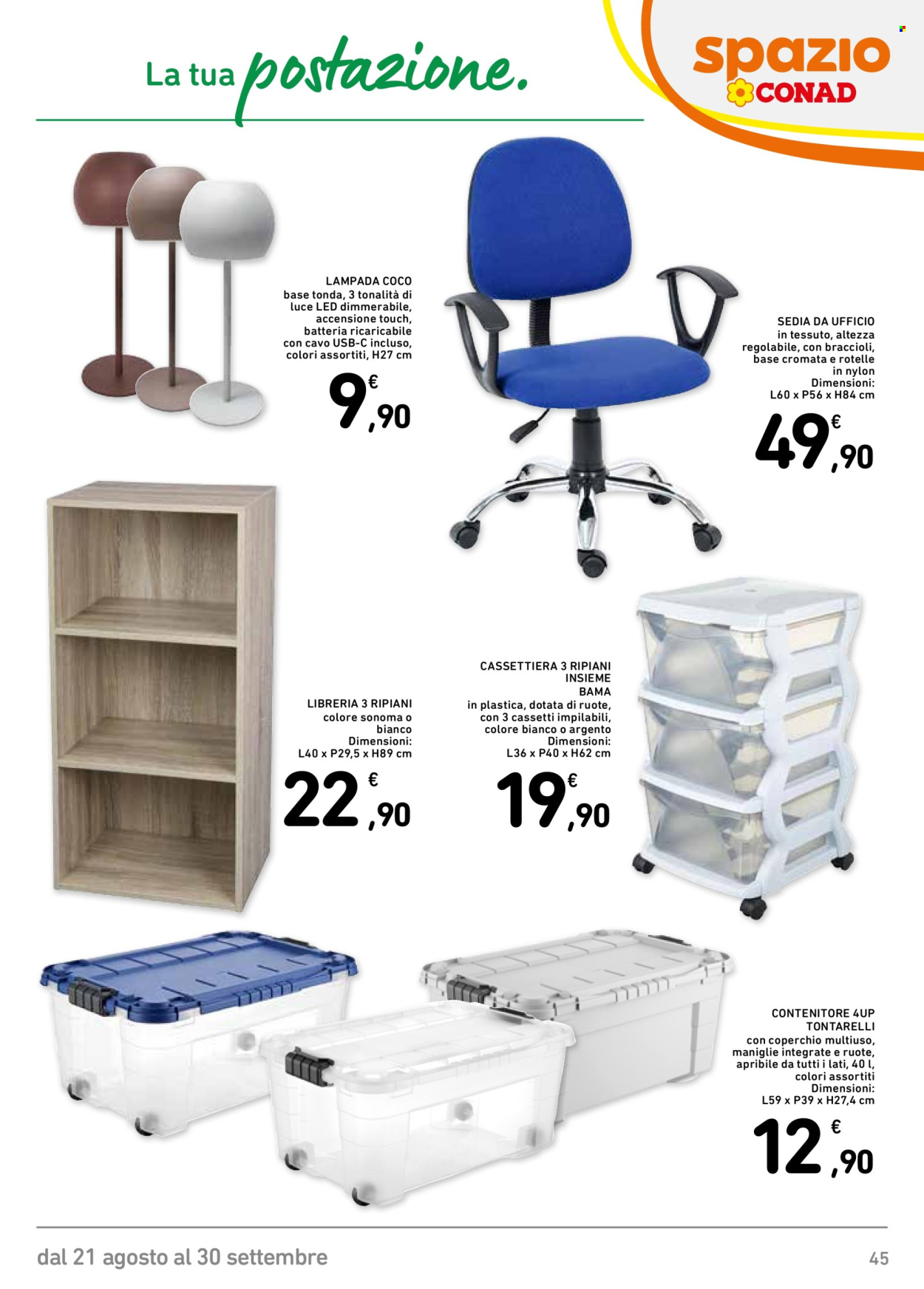 Volantino Spazio Conad - 21/8/2026 - 30/9/2026. Pagina 45