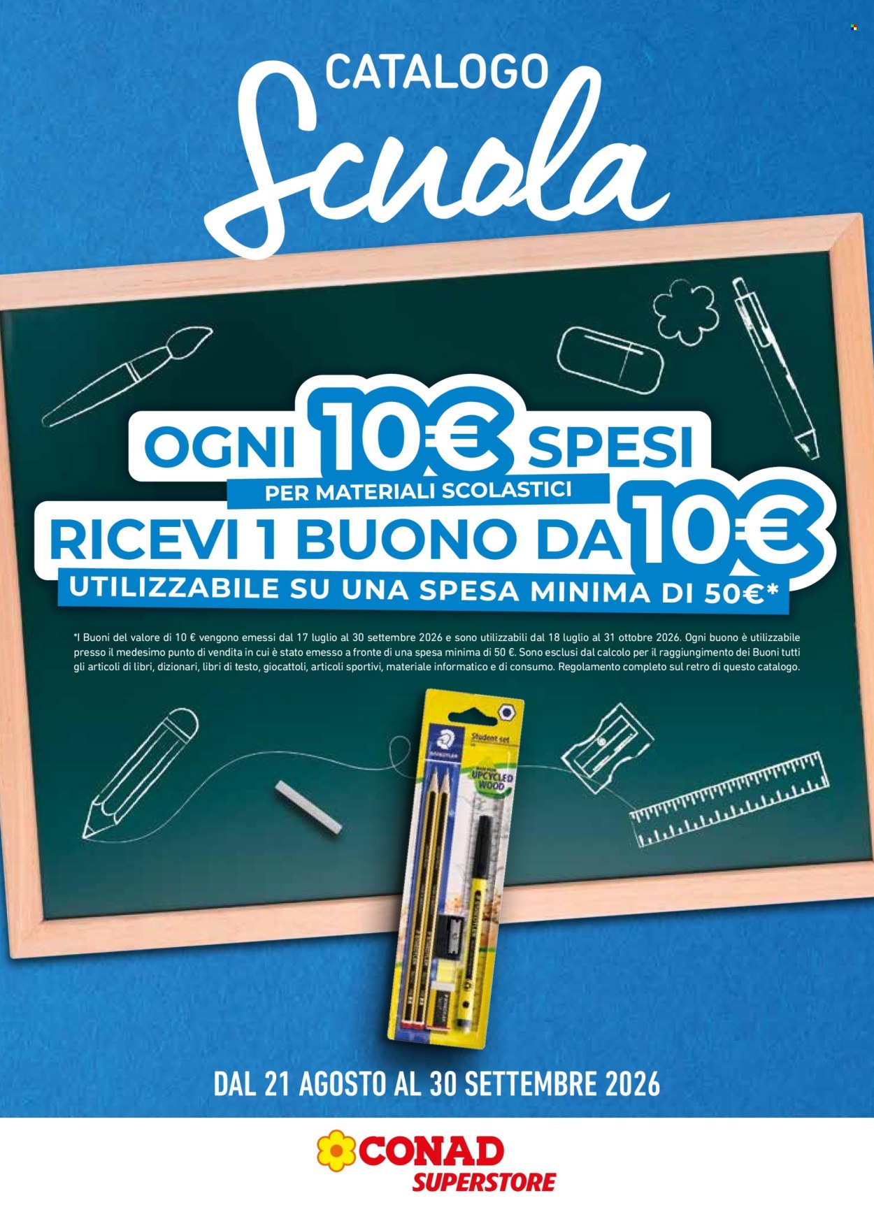 Volantino Conad Superstore - 21/8/2026 - 30/9/2026. Pagina 1
