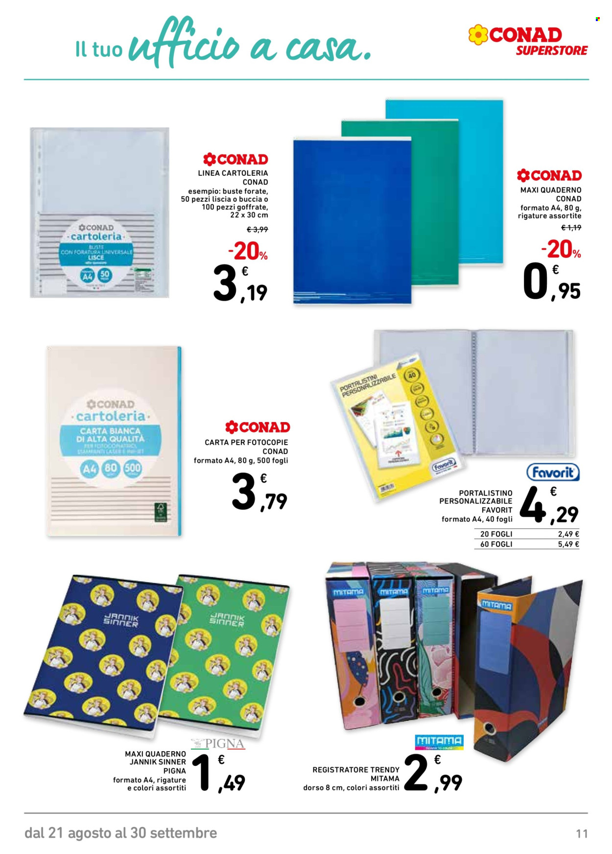 Leták Conad Superstore - 21.8.2026 - 30.9.2026. Strana 11