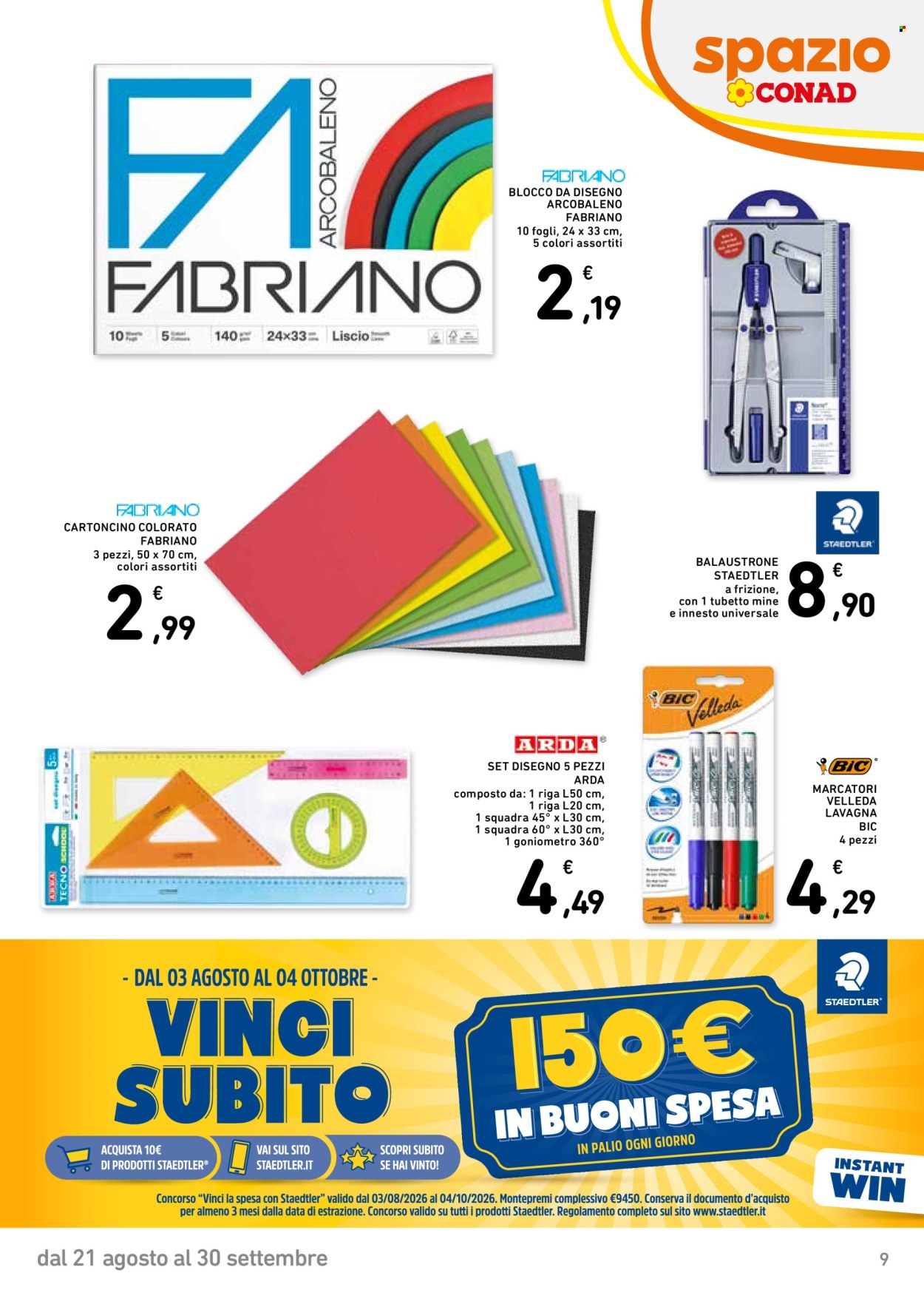 Leták Spazio Conad - 21.8.2026 - 30.9.2026. Strana 9