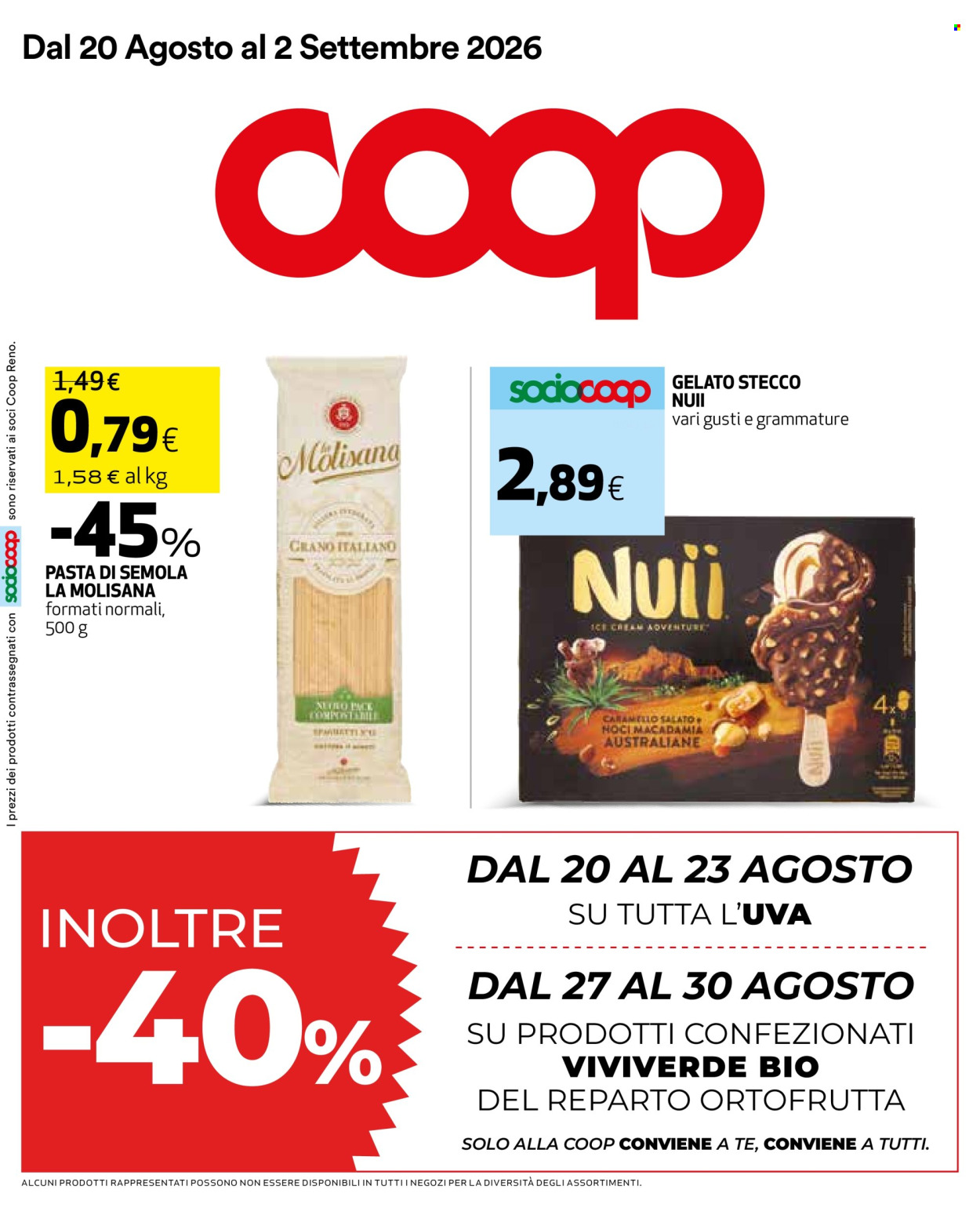Volantino Coop - 20/8/2026 - 2/9/2026. Pagina 1