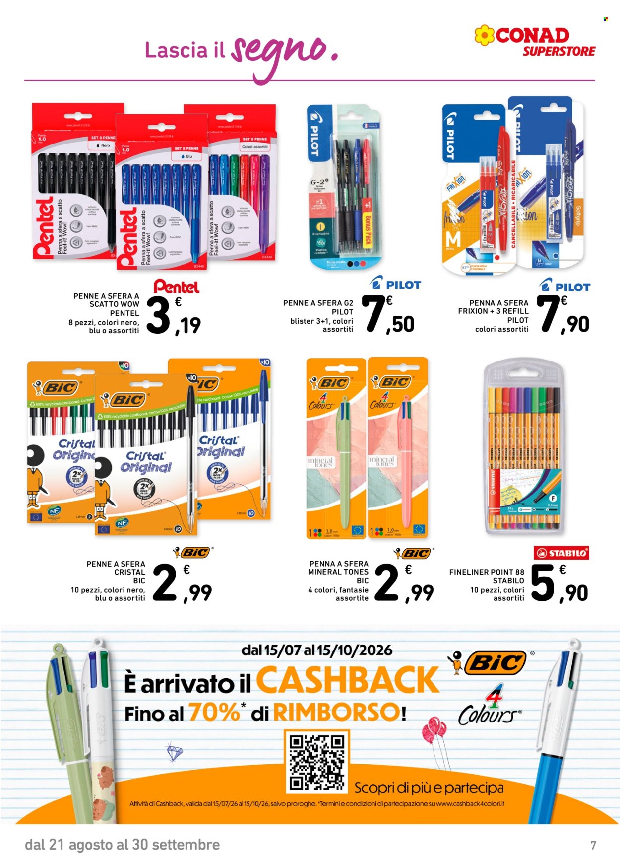 Leták Conad Superstore - 20.8.2026 - 30.9.2026. Strana 7