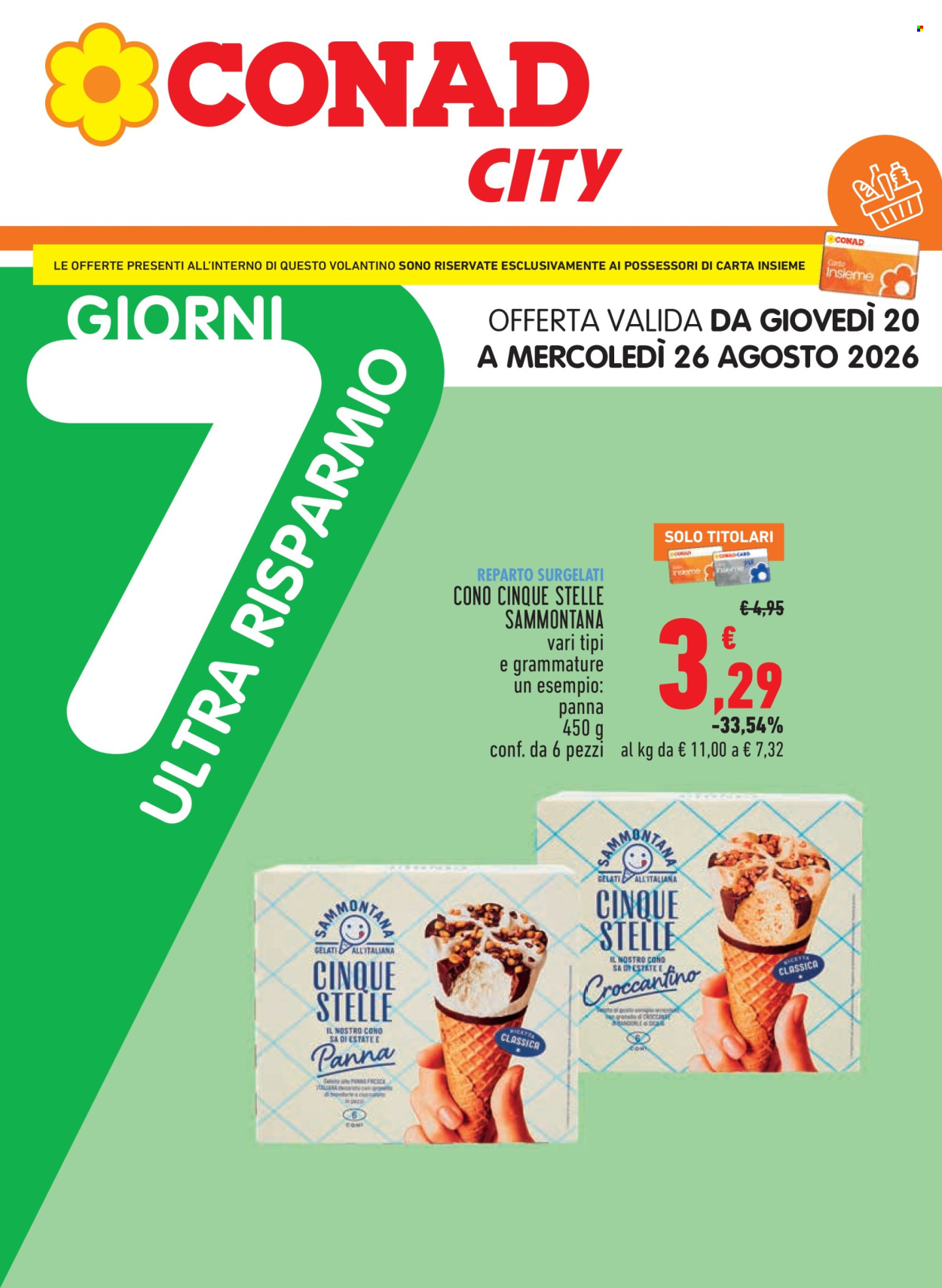 Volantino Conad City - 20/8/2026 - 26/8/2026. Pagina 1