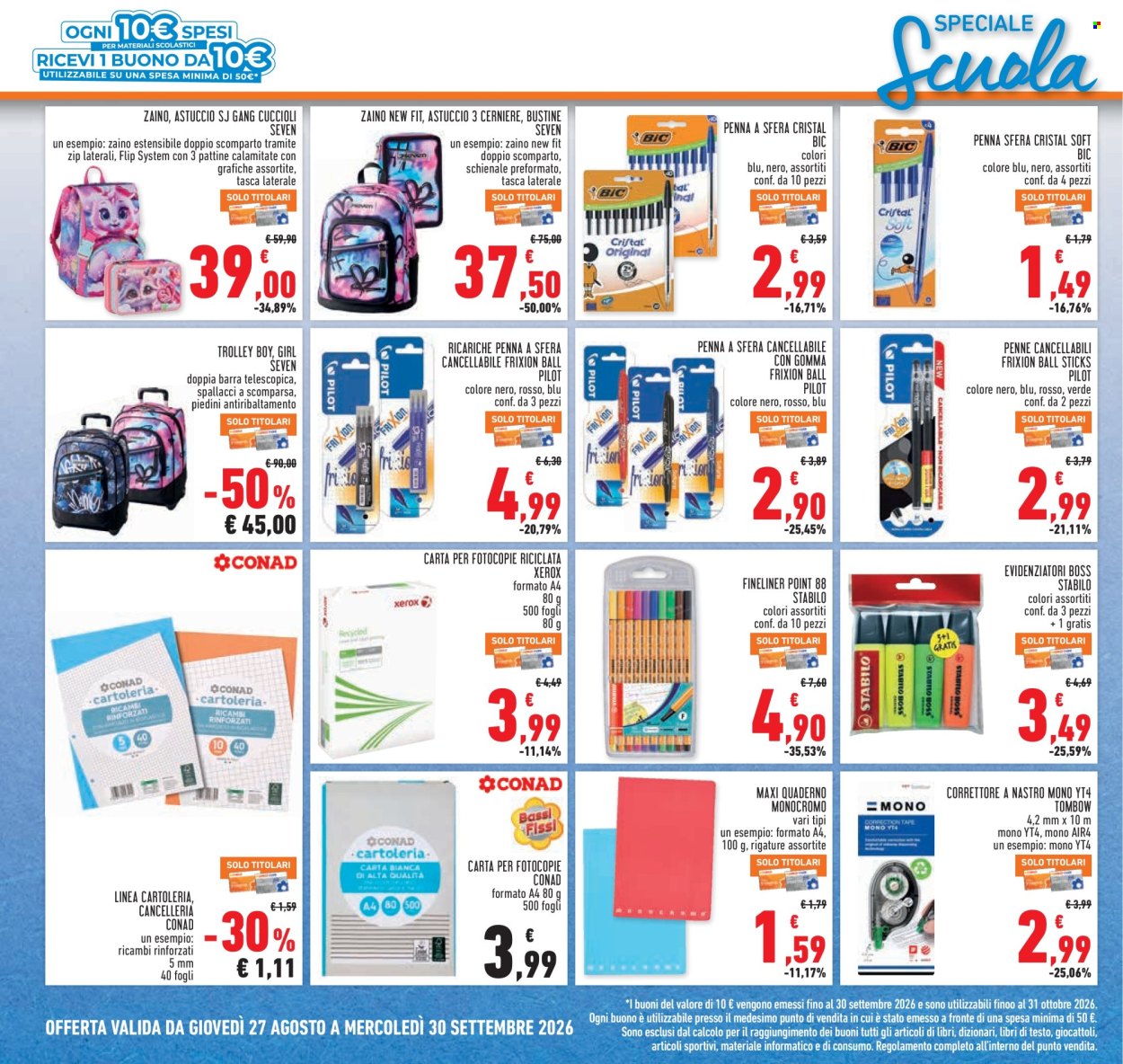 Volantino Conad - 27/8/2026 - 9/9/2026. Pagina 20