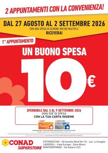 Volantino Conad Superstore - 27/8/2026 - 9/9/2026.