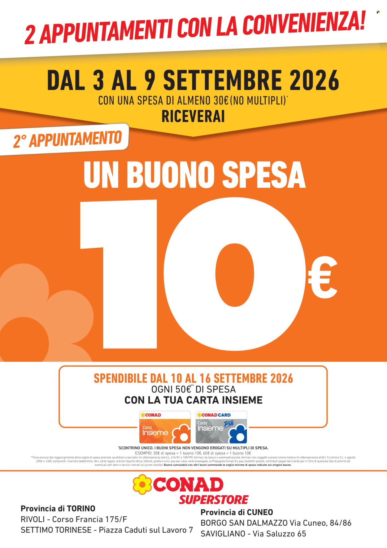 Volantino Conad - 27/8/2026 - 9/9/2026. Pagina 2