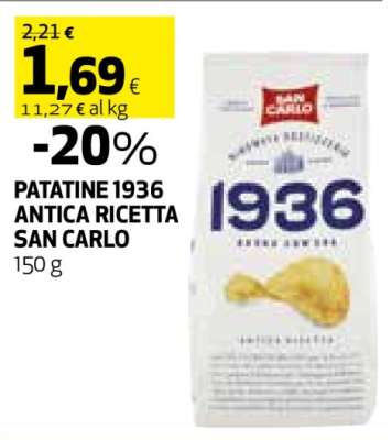 Patatine 1936 Antica Ricetta San Carlo