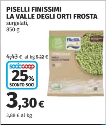 Piselli Finissimi La Valle degli Orti Frosta
