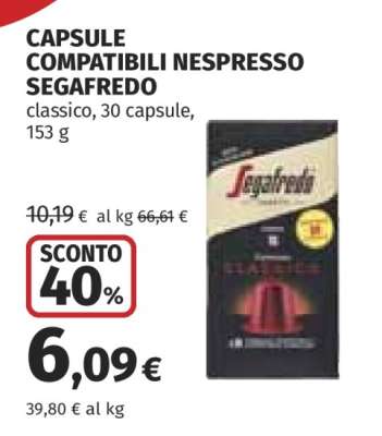CAPSULE COMPATIBILI NESPRESSO SEGAFREDO