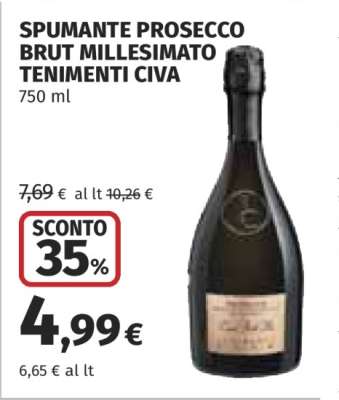 SPUMANTE PROSECCO BRUT MILLESIMATO TENIMENTI CIVA