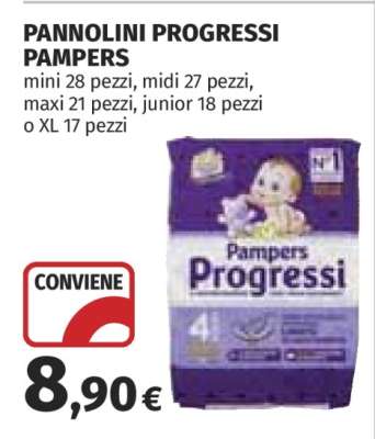 Pannolini Progressi Pampers