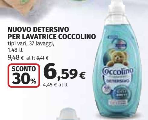 Nuovo Detersivo per Lavatrice Coccolino