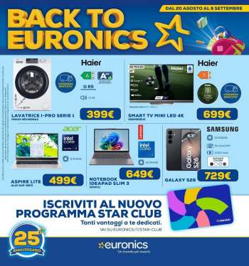 Volantino Euronics - 20/8/2026 - 9/9/2026.