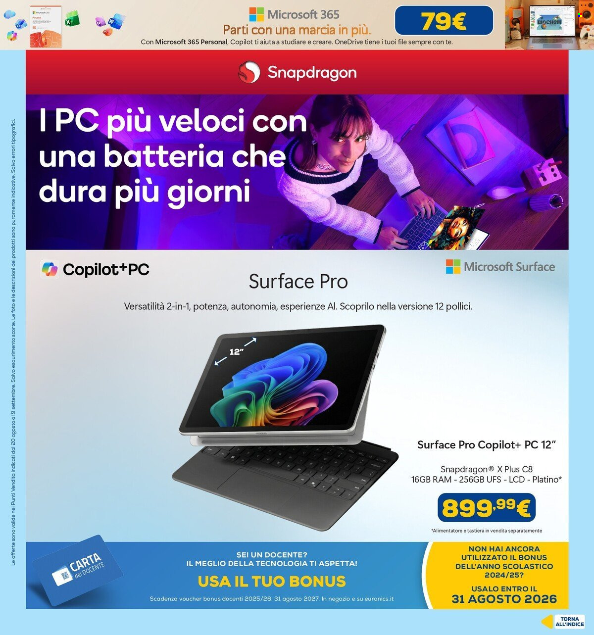 Volantino Euronics - 20/8/2026 - 9/9/2026. Pagina 4