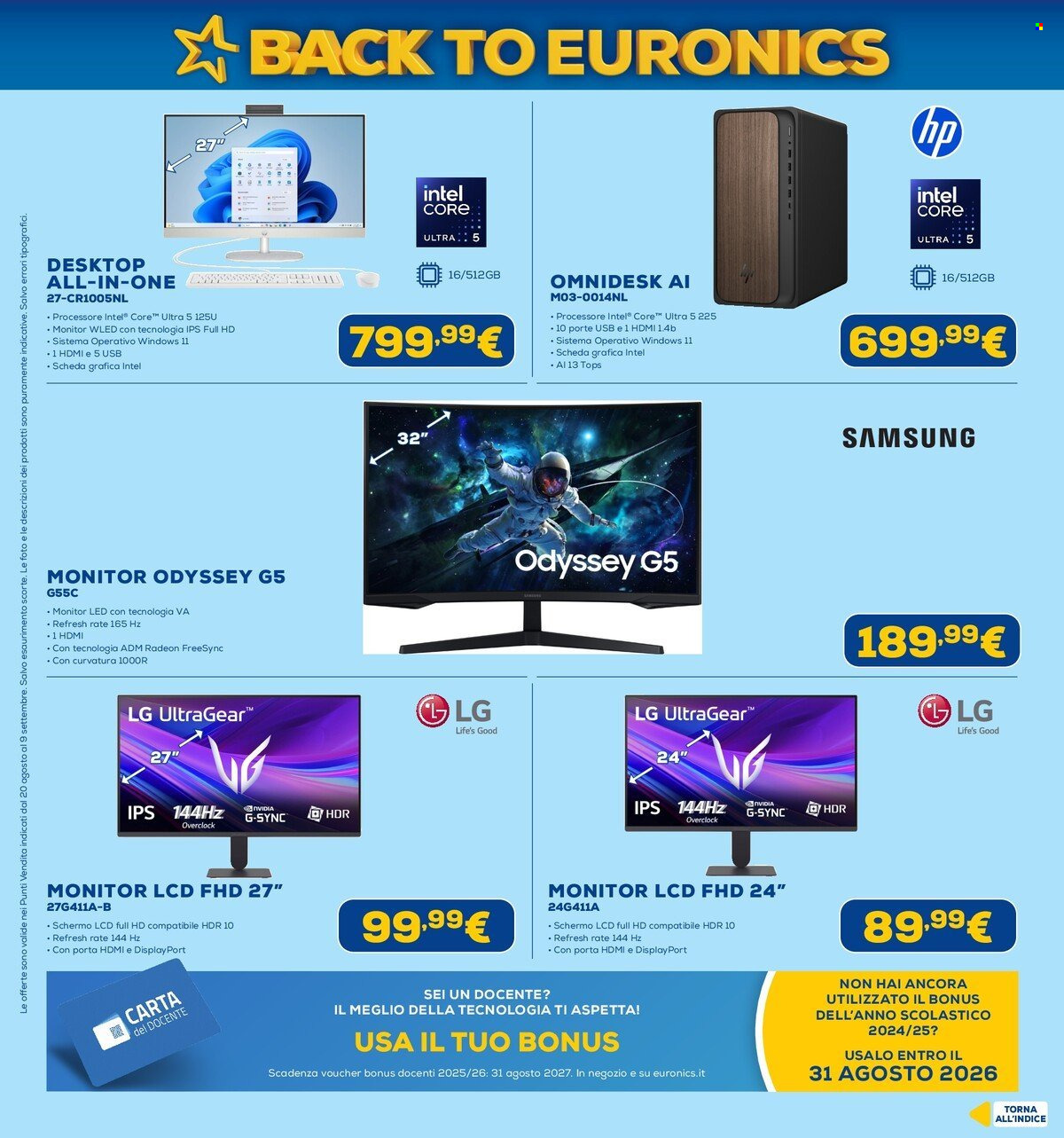 Volantino Euronics - 20/8/2026 - 9/9/2026. Pagina 9