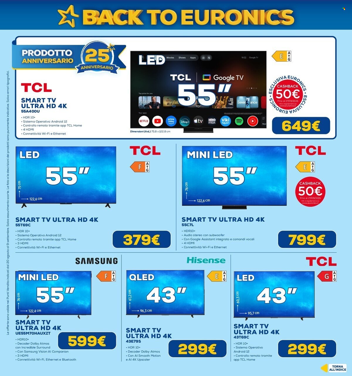 Volantino Euronics - 20/8/2026 - 9/9/2026. Pagina 26