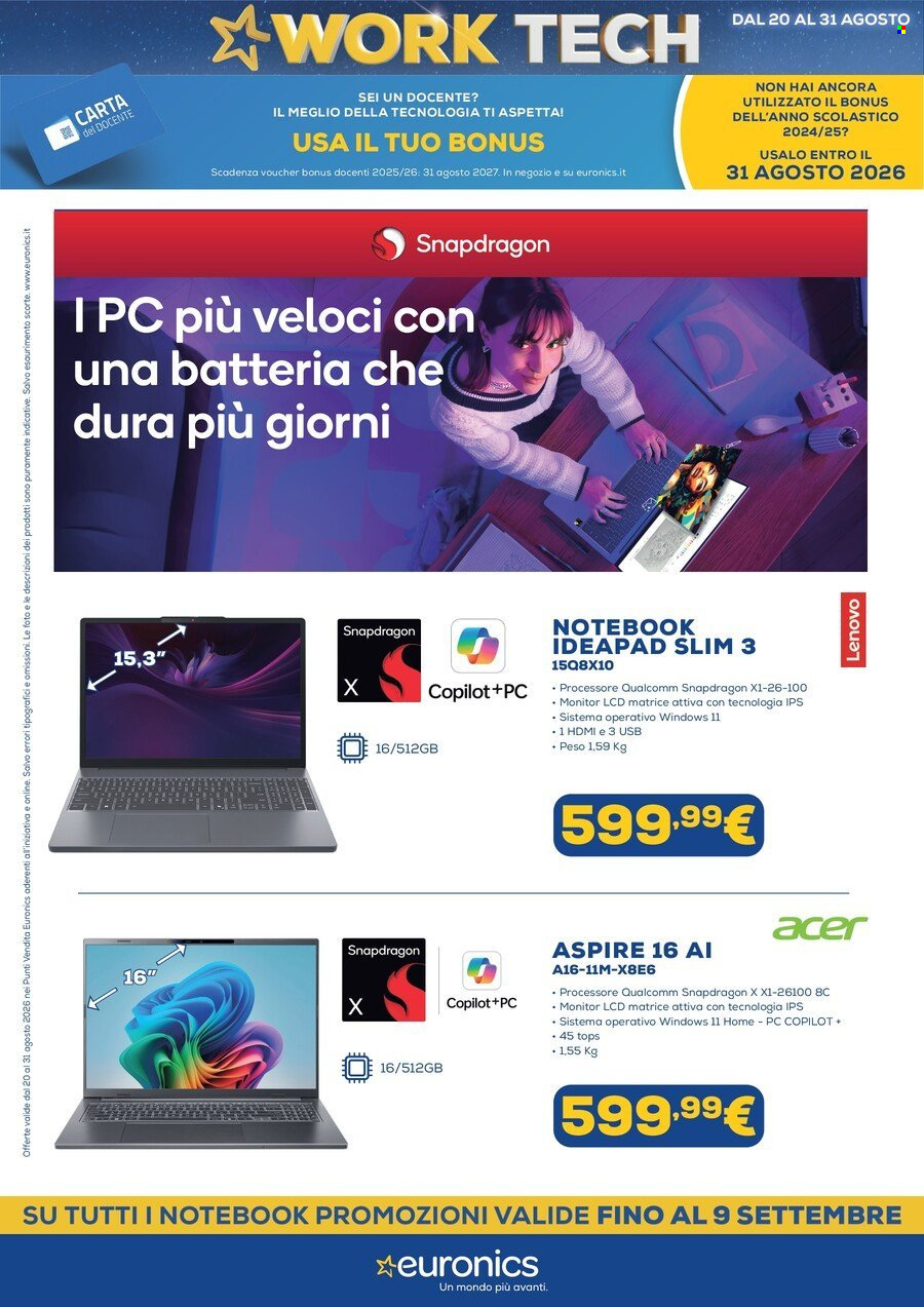 Volantino Euronics - 20/8/2026 - 31/8/2026. Pagina 9