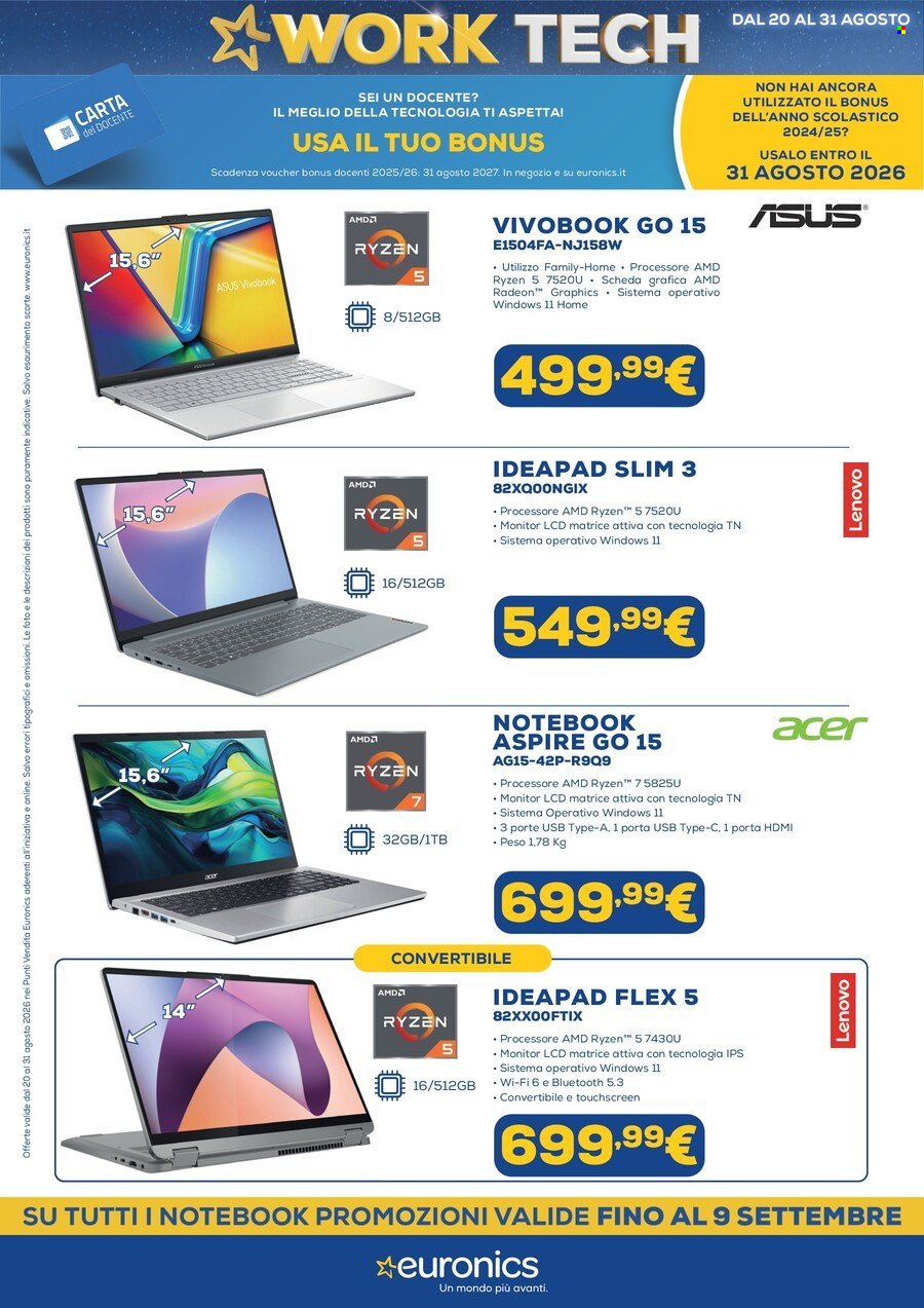 Volantino Euronics - 20/8/2026 - 31/8/2026. Pagina 13