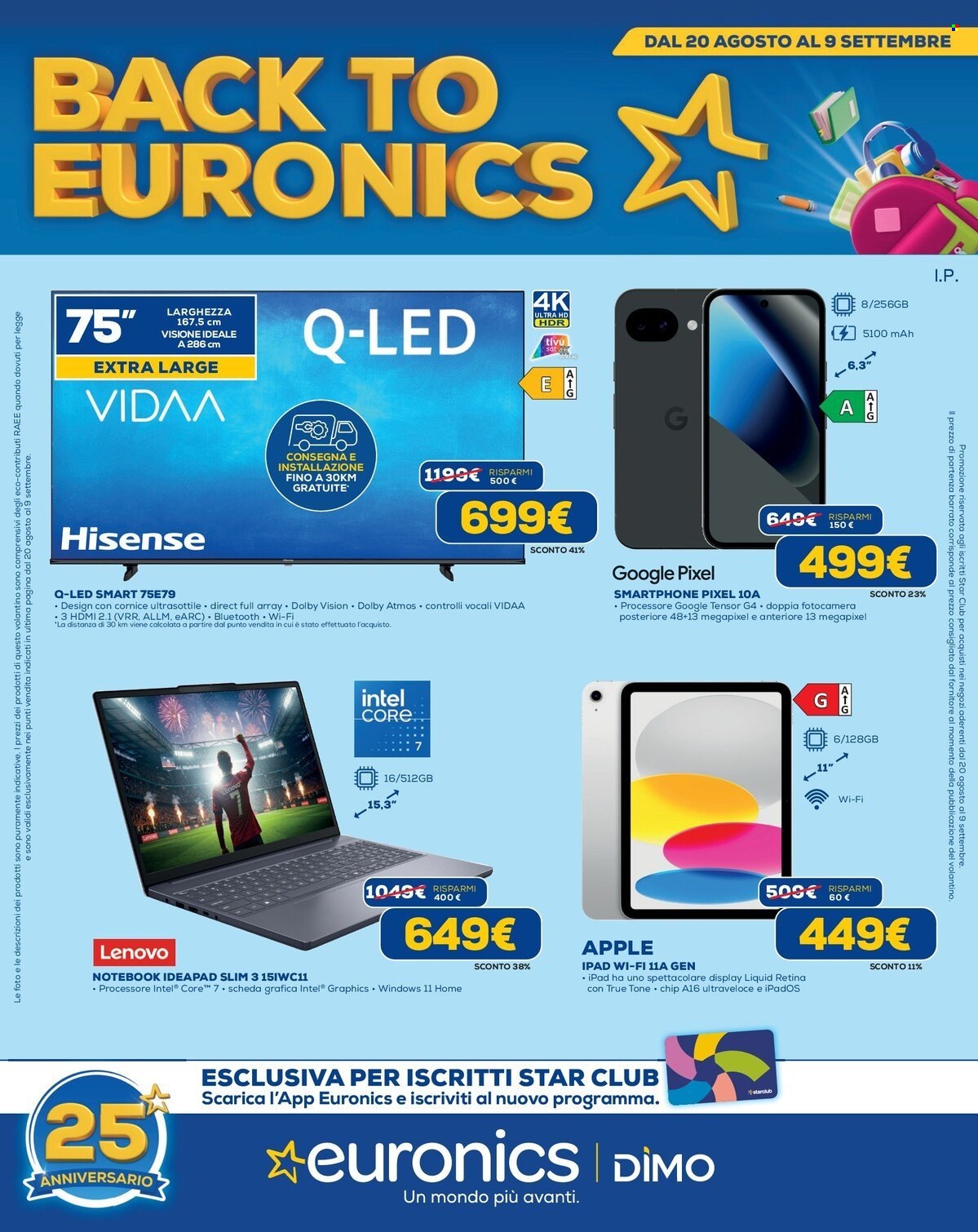 Volantino Euronics - 20/8/2026 - 9/9/2026. Pagina 1