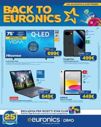 Volantino Euronics - 20/8/2026 - 9/9/2026.