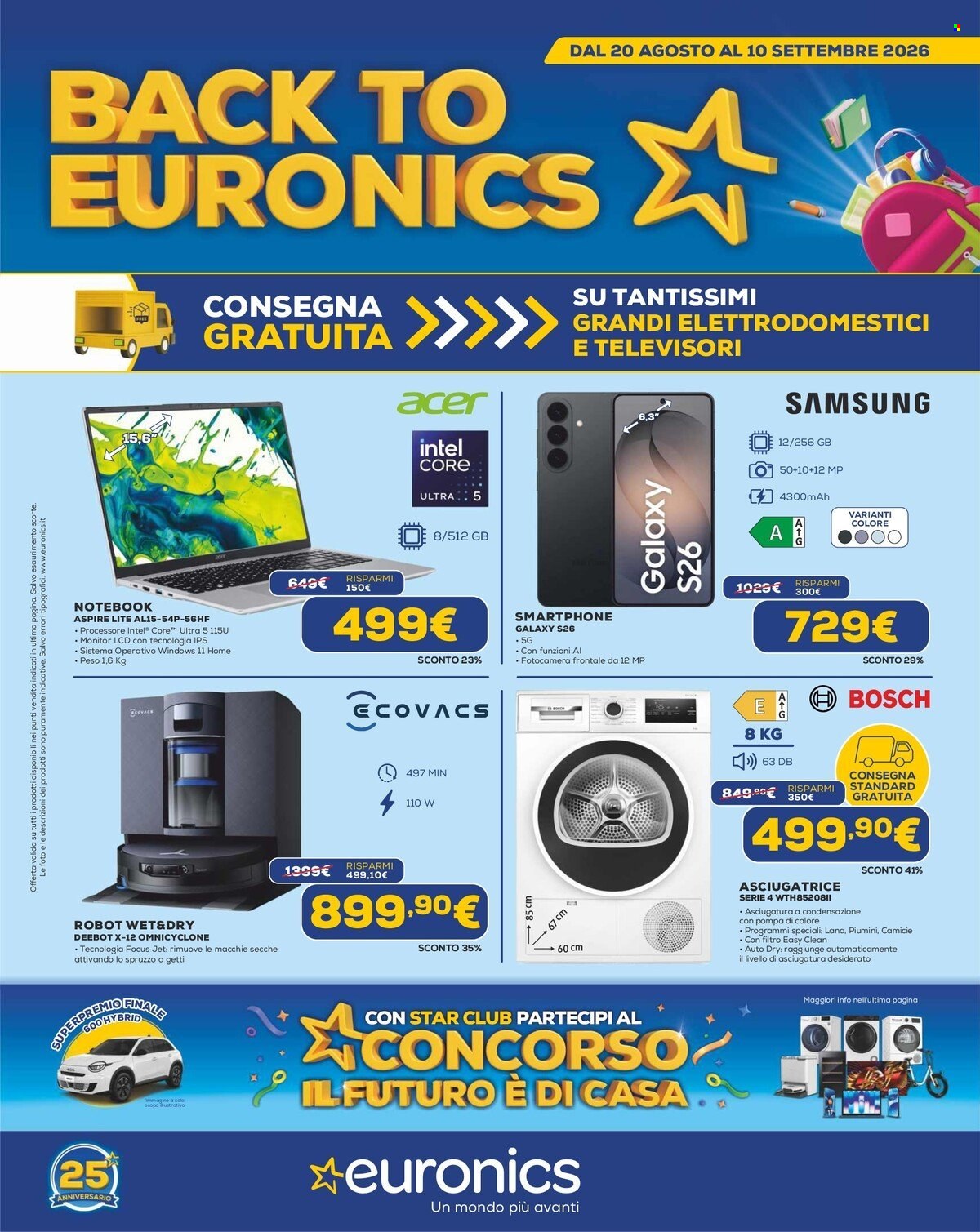 Volantino Euronics - 20/8/2026 - 10/9/2026. Pagina 1