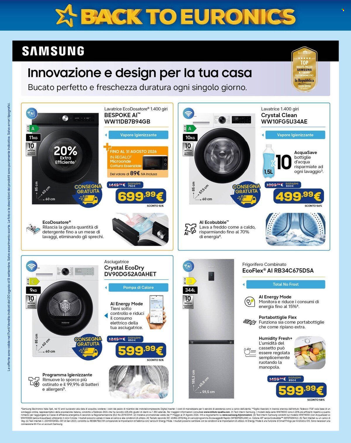 Volantino Euronics - 20/8/2026 - 10/9/2026. Pagina 28