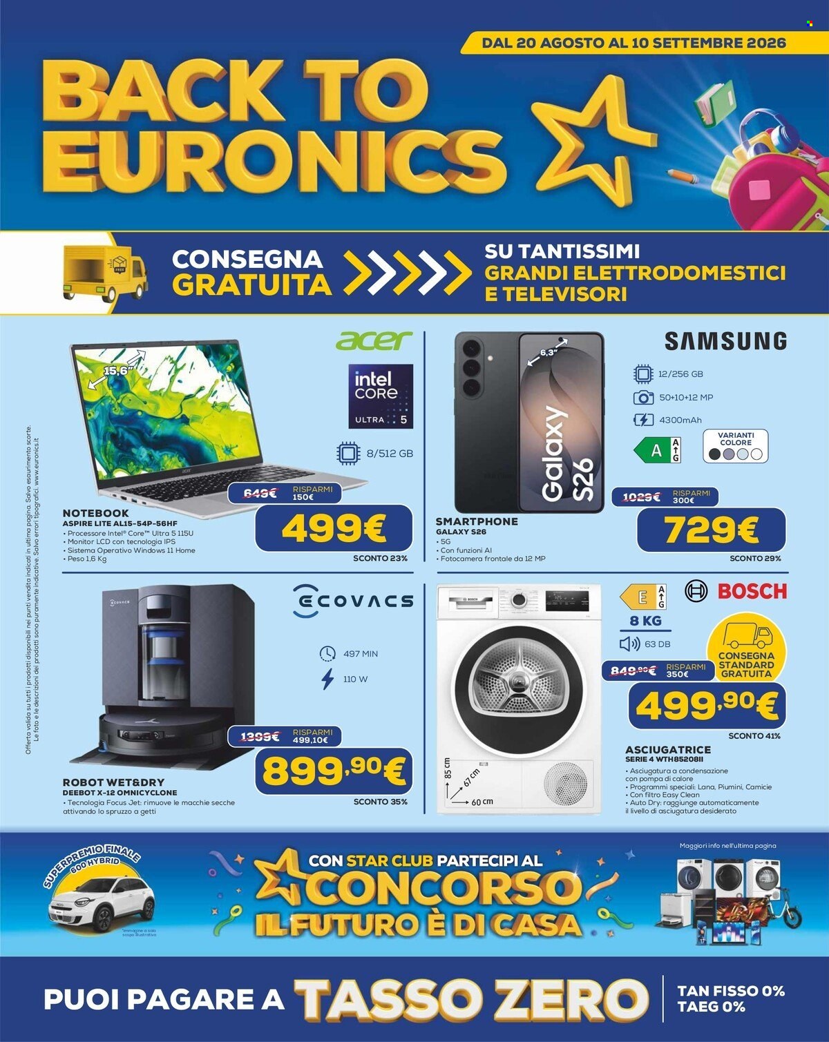 Volantino Euronics - 20/8/2026 - 10/9/2026. Pagina 1