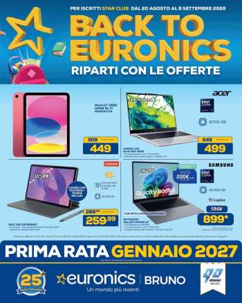 Volantino Euronics - 20/8/2026 - 9/9/2026.